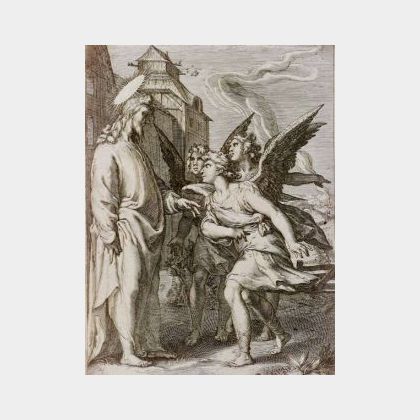Manner of Jan Saenredam (Dutch, 1565-1607) Christ With Angels.