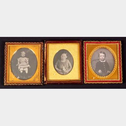 Three Daguerreotype Portraits of Children