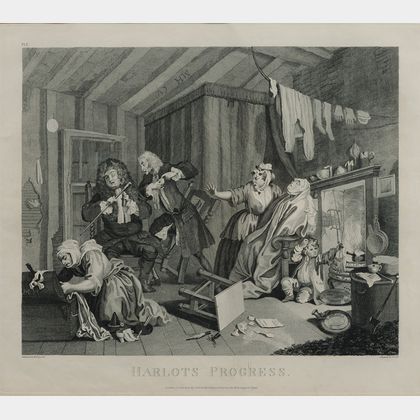 Thomas Cook, engraver (British 1744-1818),After William Hogarth (British, 1697-1764 Lot of Six Plates fro... 