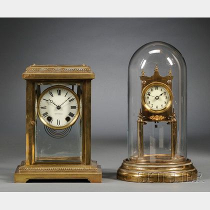 Seth Thomas Crystal Regulator and a Gustav Becker Torsion Clock