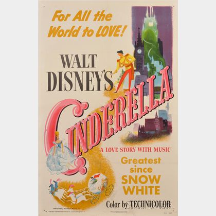 Walt Disney Cinderella Movie Poster