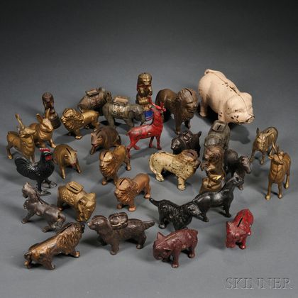 Collection of Animal-form Cast Iron Banks