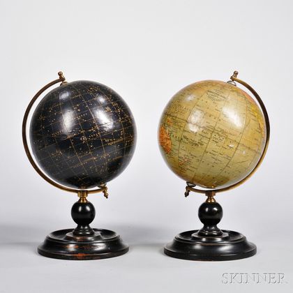 Near Pair of Philip's 6-inch Globes
