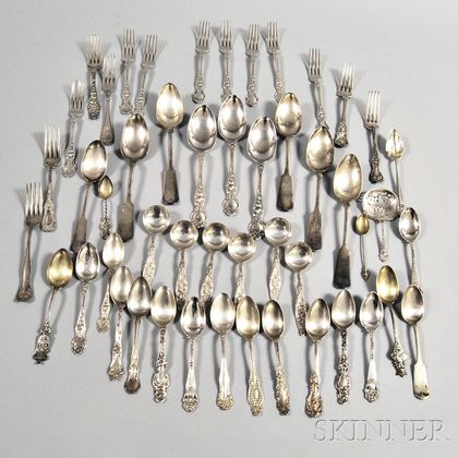 Group of Mostly Sterling Silver Assorted Flatware