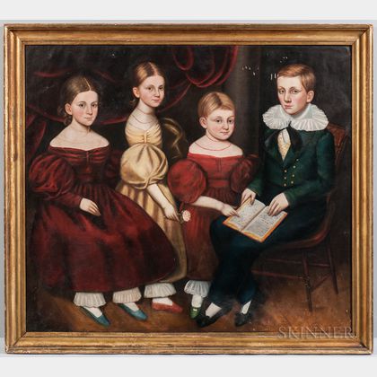 American School, 19th Century Family Portrait of Four Children
