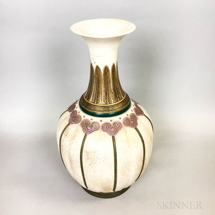 Royal Worcester Asian-style Art Deco Ceramic Vase