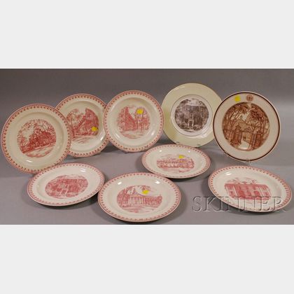 Nine Wedgwood Harvard University Graduate School of Business Administration Ceramic Plates