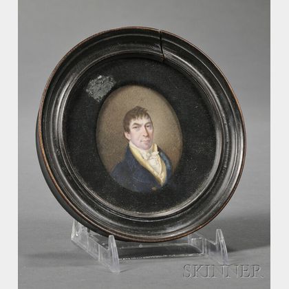 Portrait Miniature on Ivory of a Gentleman