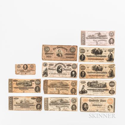 Small Group of Confederate Notes