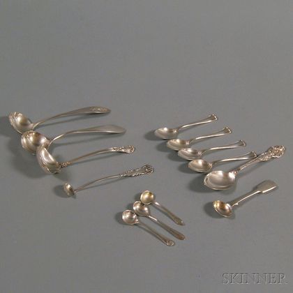 Twelve Assorted Small Sterling Silver Spoons