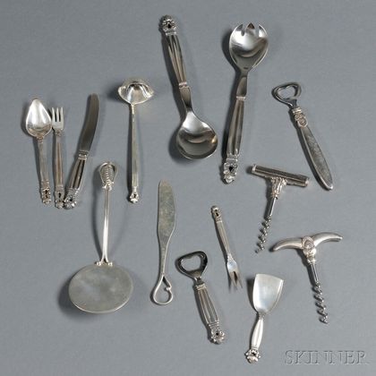 Thirty-four Pieces of Georg Jensen Tableware 
