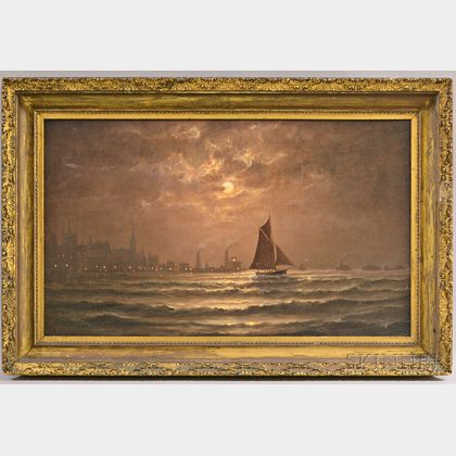 Wesley Elbridge Webber (American, 1841-1914) Night Sea View