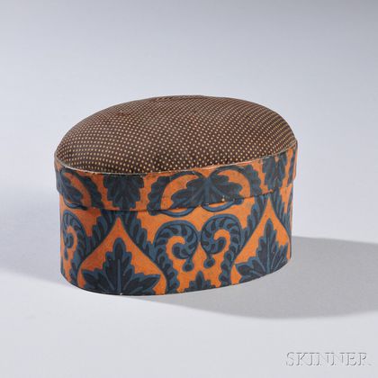 Oval Pincushion-top Wallpaper Box