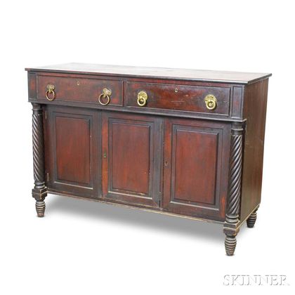 Classical Carved Mahogany Sideboard