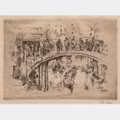 John Marin (American, 1870-1953) Bridge, Venice