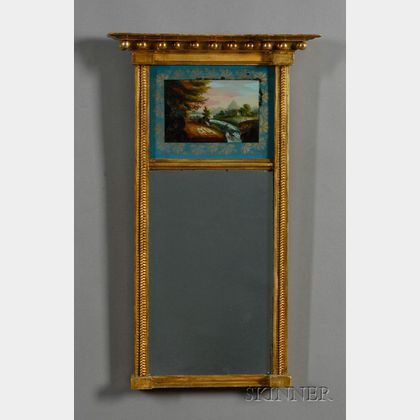 Federal Giltwood and Eglomise Mirror