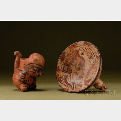 Two Central American Pre-Columbian Painted Pottery Bowls