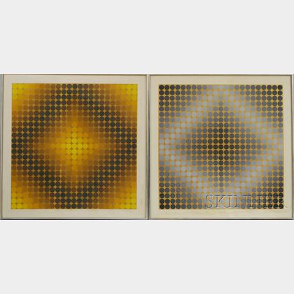 Victor Vasarely (French/Hungarian, 1906-1997) Two Op-Art Works: Diac