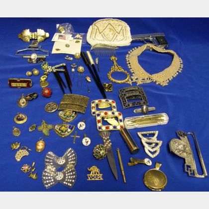 Lot of Miscellaneous Costume Jewelry and Accessories