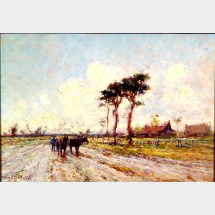Arthur Vidal Diehl (American, 1870-1929) Plowing the Field