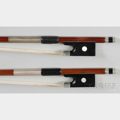 Two Nickel-mounted Violin Bows