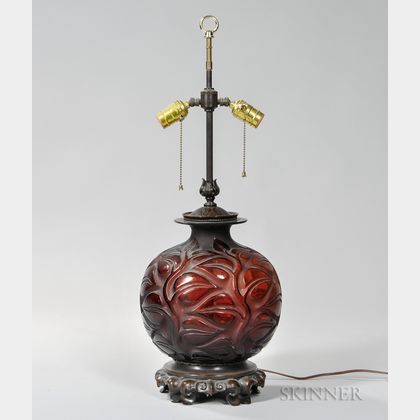 Renee Lalique Sophora Table Lamp 
