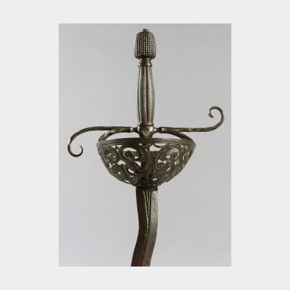 Continental Wavy-Bladed Cup-Hilted Rapier