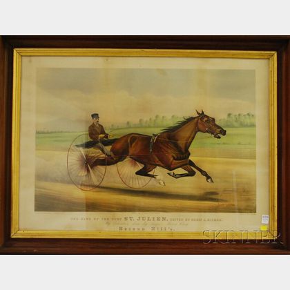 Currier & Ives, publishers (American, 1857-1907) The King of the Turf ST. JULIEN, Driven by Orrin A. Hickok.