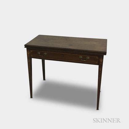 Federal-style Mahogany One-drawer Card Table