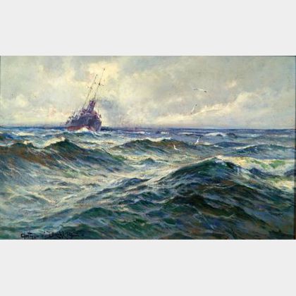 Arthur Vidal Diehl (American, 1870-1929) Battleship