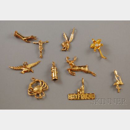 Group of Gold Charms