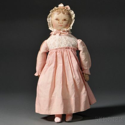 Columbian Painted Cloth Doll