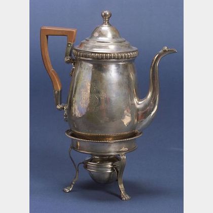 Scottish George III Silver Coffeepot on Stand
