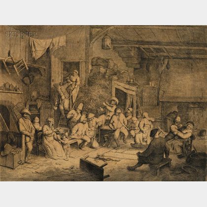 Adriaen Jansz van Ostade (Dutch, 1610-1685) The Dance in the Inn