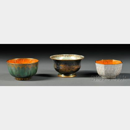 Three Wedgwood Lustre Bowls
