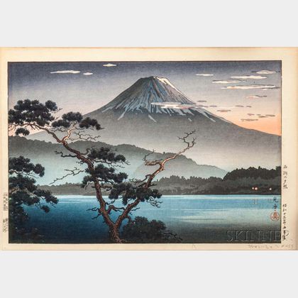 Tsuchiya Koitsu (1870-1949),Lake Sai Sunset