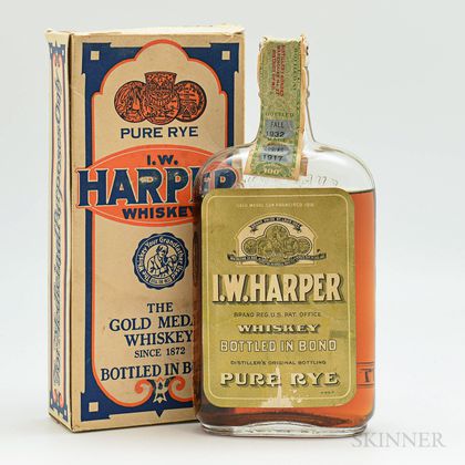 IW Harper Pure Rye 1917, 1 pint bottle (oc) 