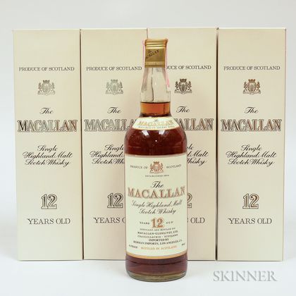 Macallan 12 Years Old, 4 750ml bottles (oc) 