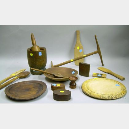 Group of Assorted Country Domestic Woodenware
