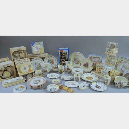 Approximately Forty-seven Wedgwood Peter Rabbit Ceramic Items and Sets. 