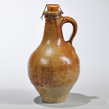 Salt-glazed Stoneware Freckle Wine Bottle