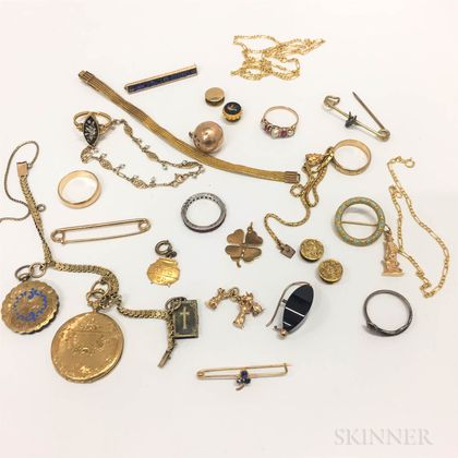 Group of Gold and Gold-filled Jewelry