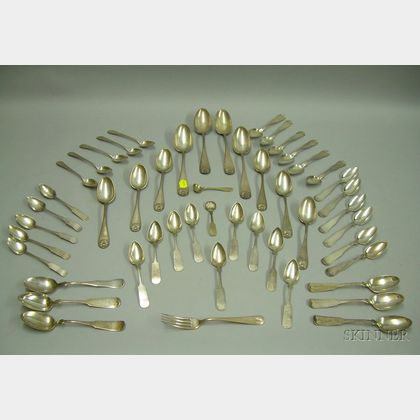 Group of Miscellaneous Sterling and Coin Silver Flatware. 