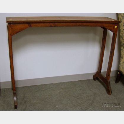 Country Stained Wooden Console Table