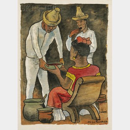 Diego Rivera (Mexican, 1886-1957) Vendedora de Pozole