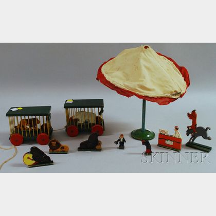 Tryon Toy Makers Painted Wooden Circus Set