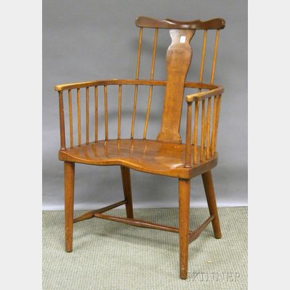 Stickley Bros. Colonial Revival Cherry Windsor-style Armchair. 