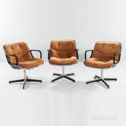 Three Charles Pollack for Knoll Executive Chairs