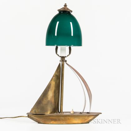 Brass Sailboat Lamp