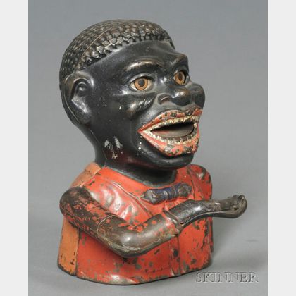 Painted Cast Iron "Jolly Nigger " Mechanical Bank